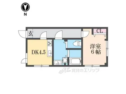 アミティ高原(1DK/3階)の間取り写真