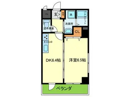 ヴィラ・シフォネット(1DK/5階)の間取り写真