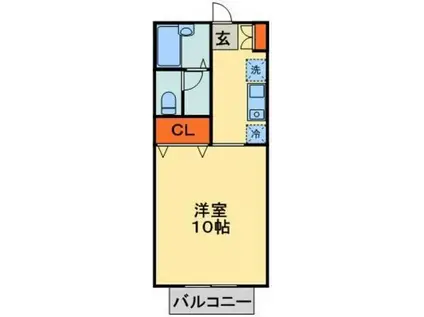 リヴェール検見川(1K/2階)の間取り写真
