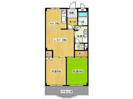 メゾンドアヴァンセ(2LDK/2階)の間取り写真