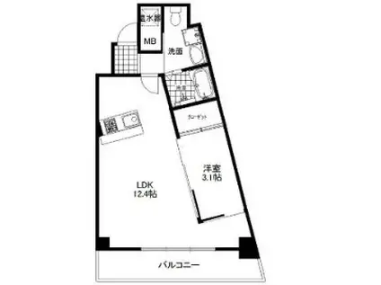 アロハ海岸通(1LDK/5階)の間取り写真