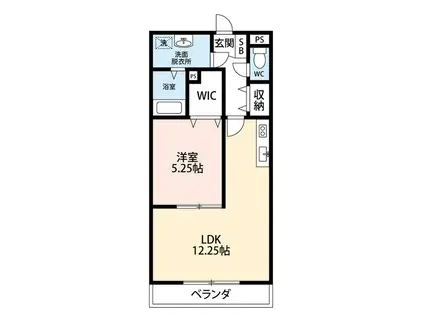 サイックスIII(1LDK/2階)の間取り写真