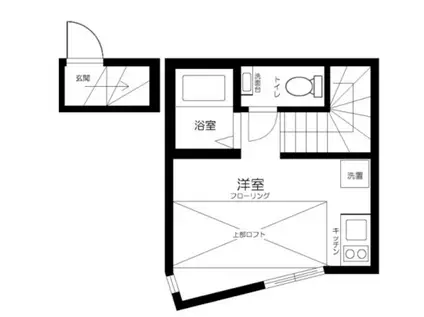 オーパスワン松庵(ワンルーム/2階)の間取り写真