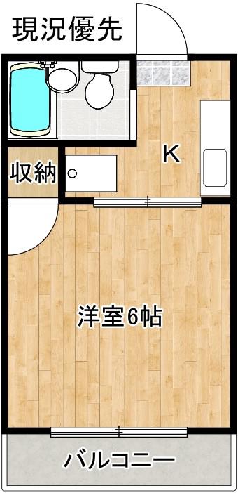 レジデンス宍道湖(1K/2階)の間取り写真