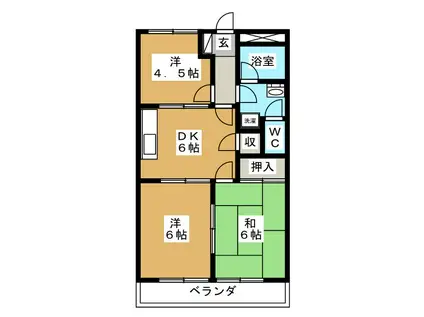 メゾンエクセル(3DK/3階)の間取り写真