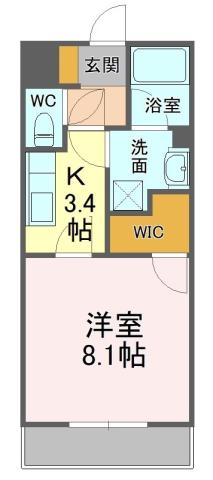 VIA LATTEA(1K/3階)の間取り写真