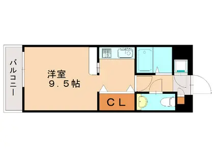 セントフォーラム原町(ワンルーム/2階)の間取り写真