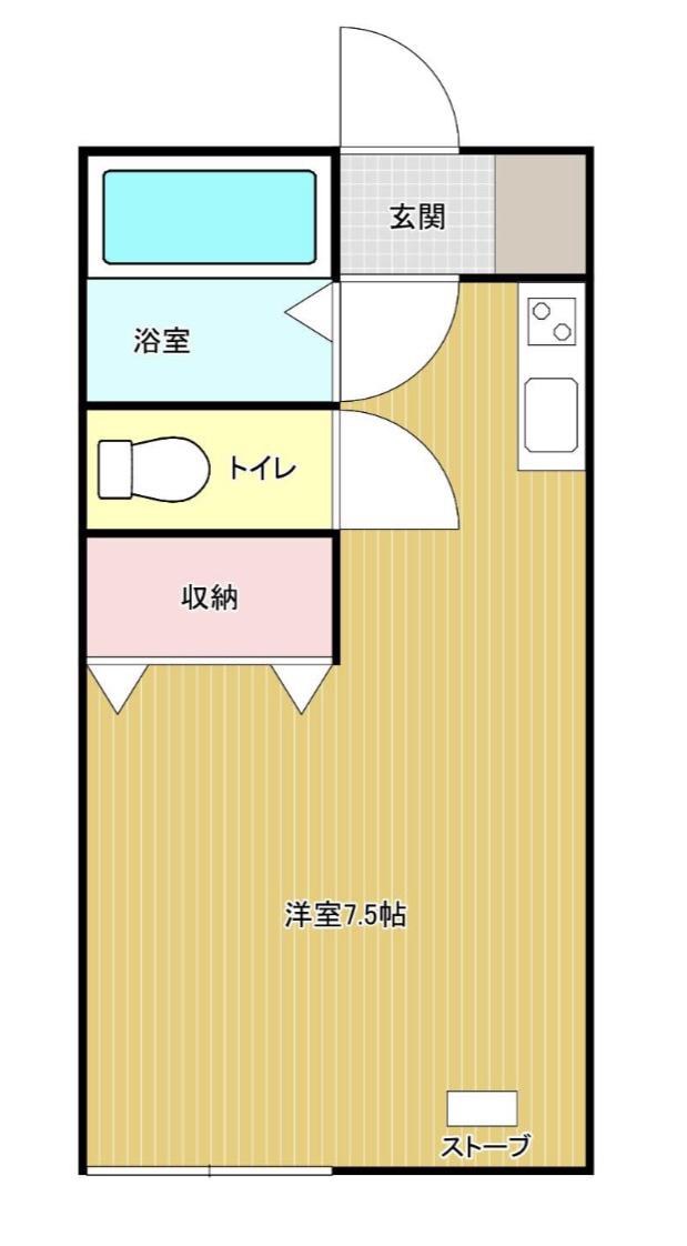 センチュリー22(ワンルーム/2階)の間取り写真