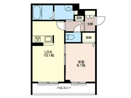 クレインズマンション(1LDK/3階)の間取り写真