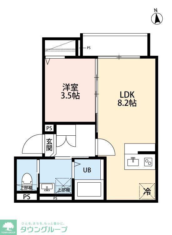 ROBOT HOME 八広II(1LDK/2階)の間取り写真