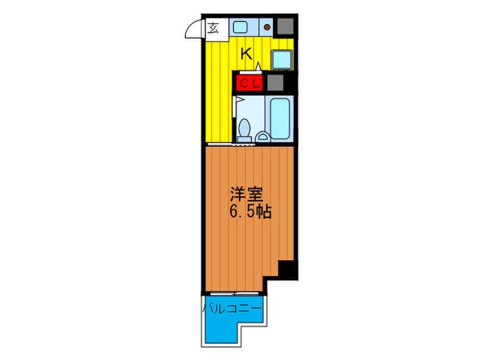 グランディ梅田北(1K/6階)の間取り写真
