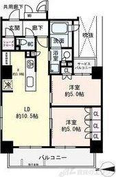 プレミスト江坂(2LDK/5階)の間取り写真