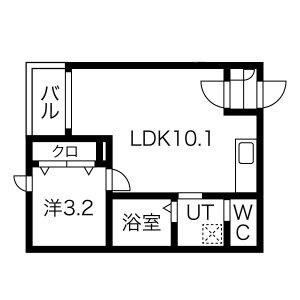 WARREN MATSUSHITAI(1LDK/1階)の間取り写真