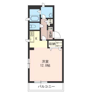 東砂エルフィン(ワンルーム/2階)の間取り写真