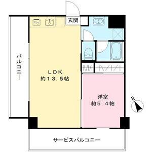 グランリーオ(1LDK/9階)の間取り写真