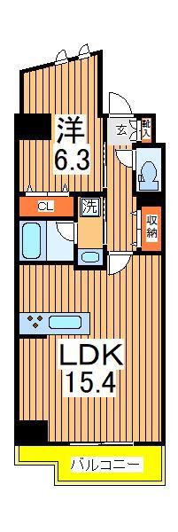 LUCE Ⅶ(1LDK/10階)の間取り写真