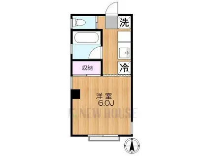 コーポ細工町(1K/1階)の間取り写真