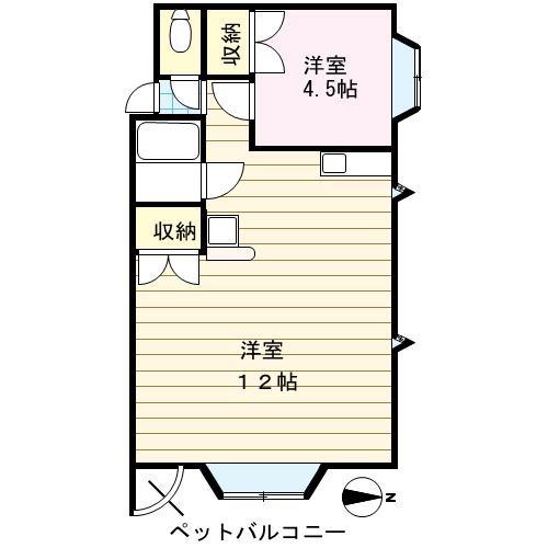 図景アーバン(1LDK/3階)の間取り写真
