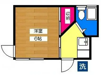 カネコハウス(1K/1階)の間取り写真