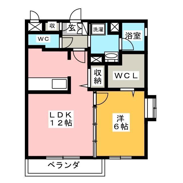 SAPHIR II(1LDK/3階)の間取り写真