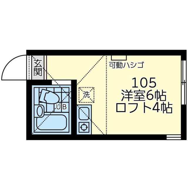 ユナイト山手ルベール(ワンルーム/1階)の間取り写真