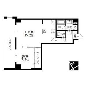 エルミタージュ新栄(1LDK/7階)の間取り写真