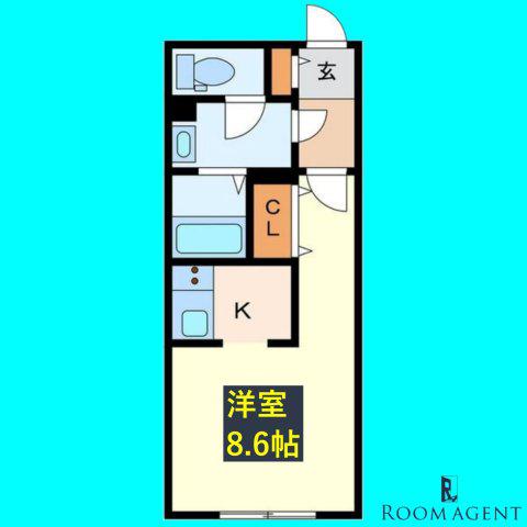 G VIVRE 御器所(1K/3階)の間取り写真