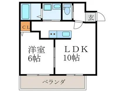 アルテミス北大路(1LDK/3階)の間取り写真