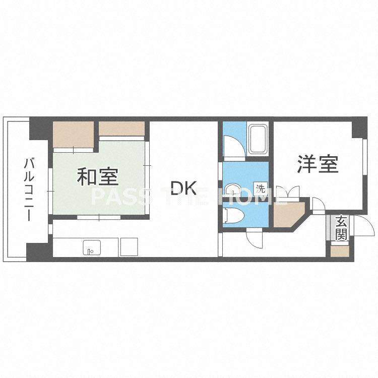 クリスタルシャトウ(2LDK/4階)の間取り写真