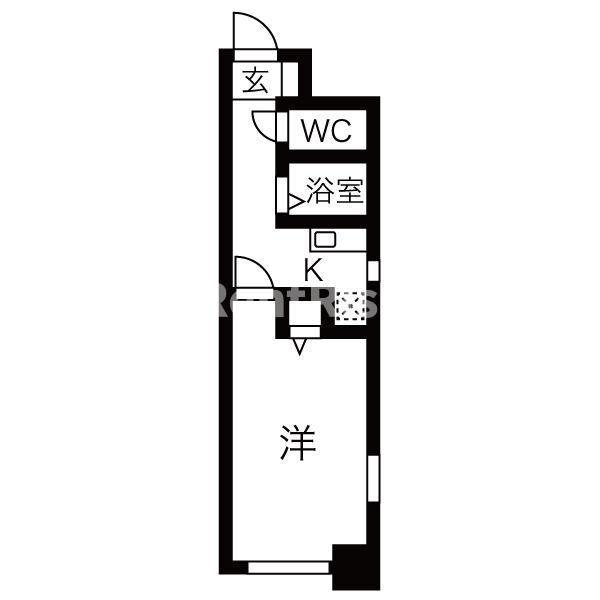 グレイス国府宮II(1K/8階)の間取り写真