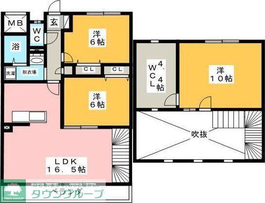 CSハーモニー春里(3LDK/4階)の間取り写真
