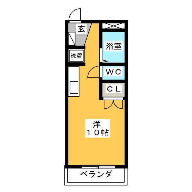 友楽町ハイツ(ワンルーム/1階)の間取り写真