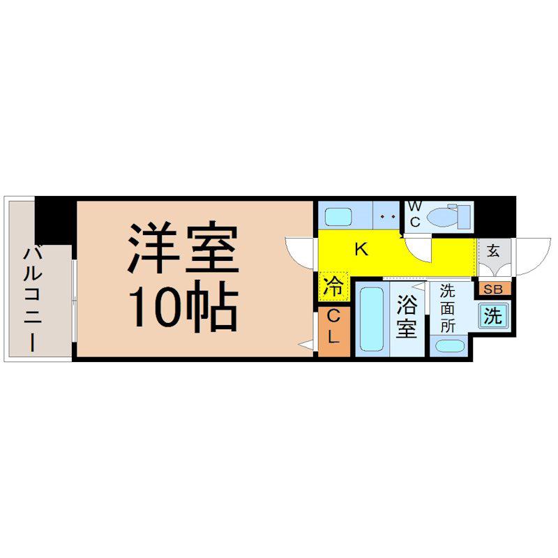 NEO JAPANESQUE出来町(1K/5階)の間取り写真