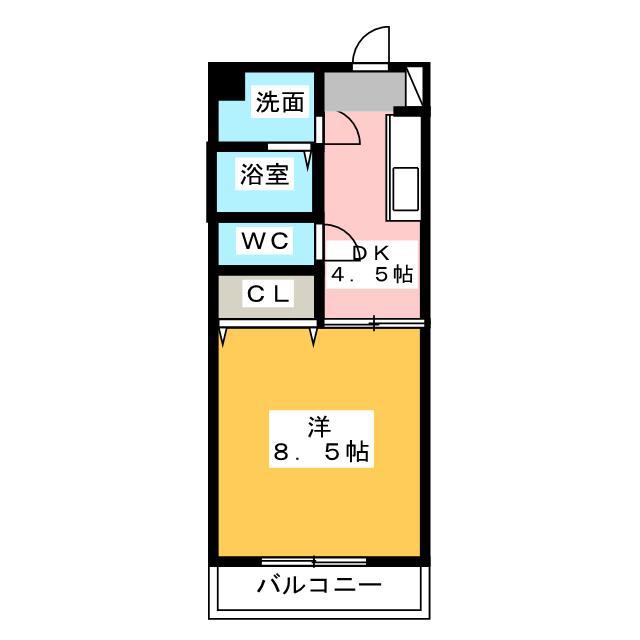 梅の里I(1DK/3階)の間取り写真
