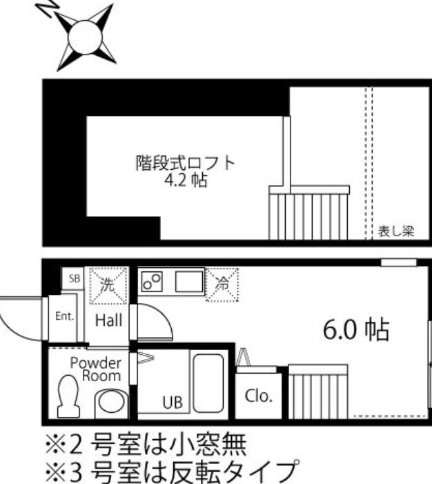 ハーミットクラブハウス和田町II(ワンルーム/1階)の間取り写真
