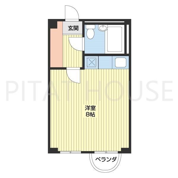 プチマンション津秦(1K/3階)の間取り写真