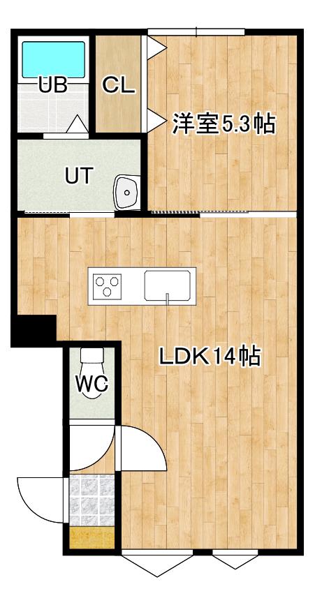 RILASSA(1LDK/2階)の間取り写真