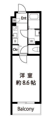 リヴィエール東十条(1K/1階)の間取り写真