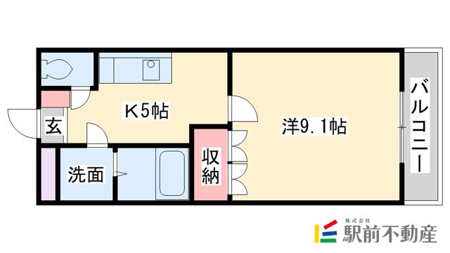 MUSE(1K/1階)の間取り写真