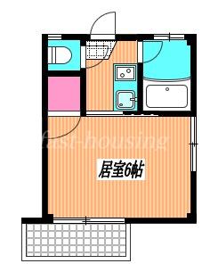 ハイツ浅見(1K/3階)の間取り写真