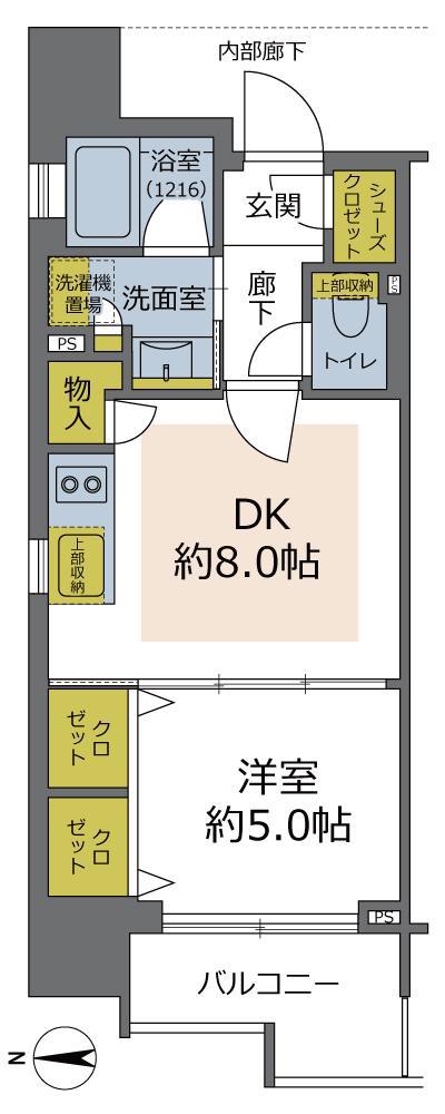 京阪本線 清水五条駅 徒歩4分 11階建 築10年(1DK/2階)の間取り写真