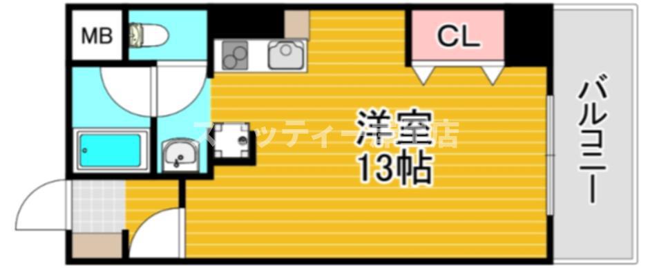 スターマンション(1K/4階)の間取り写真