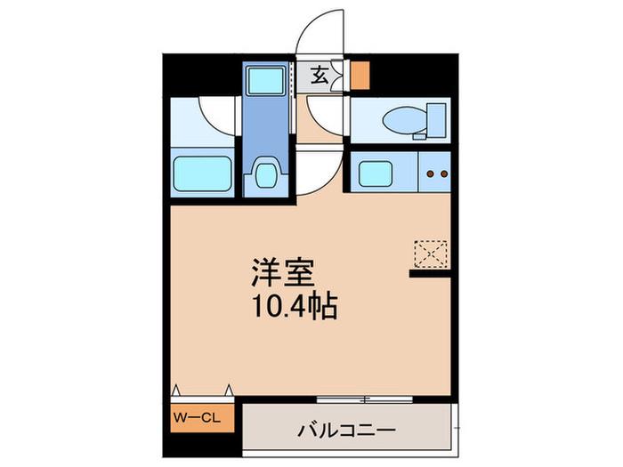 タワーズ香椎駅前(ワンルーム/8階)の間取り写真