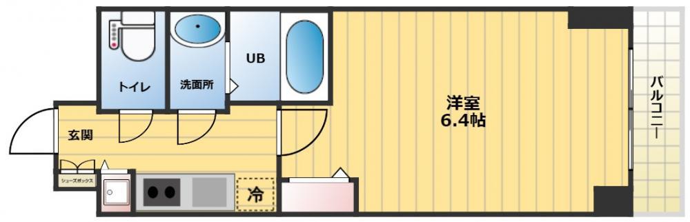 プレサンス新大阪ジェイズ(1K/4階)の間取り写真