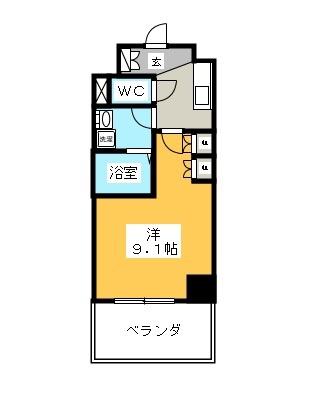 ピースフル平塚二番館(1K/2階)の間取り写真