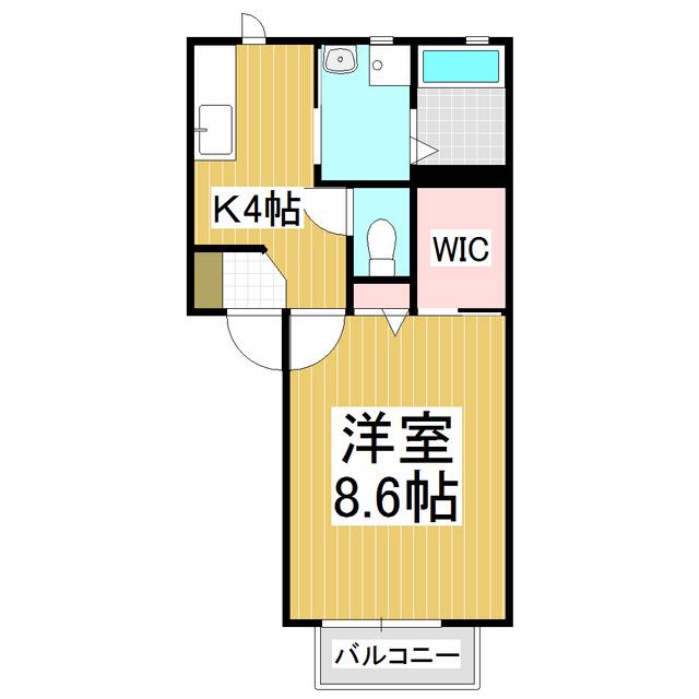 MAST TOWN 出川B(1K/1階)の間取り写真
