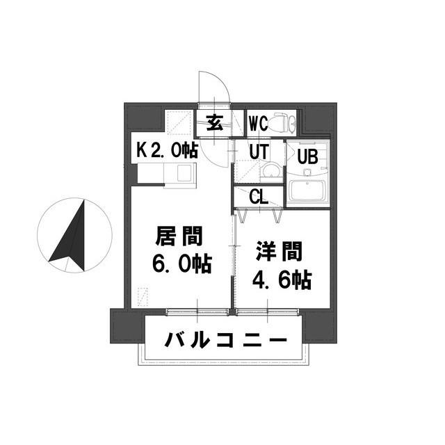 フランセジュール裏参道(1LDK/8階)の間取り写真