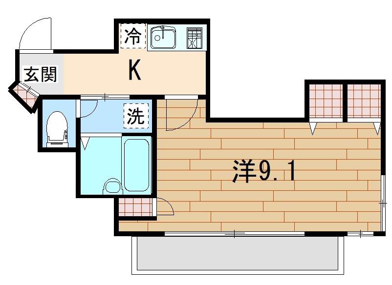 ADレジデンス立石(1K/6階)の間取り写真