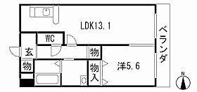 アクシス(1LDK/8階)の間取り写真