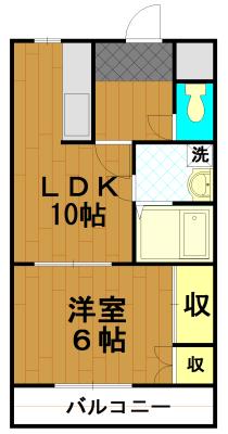 セント・エリオス(1LDK/2階)の間取り写真